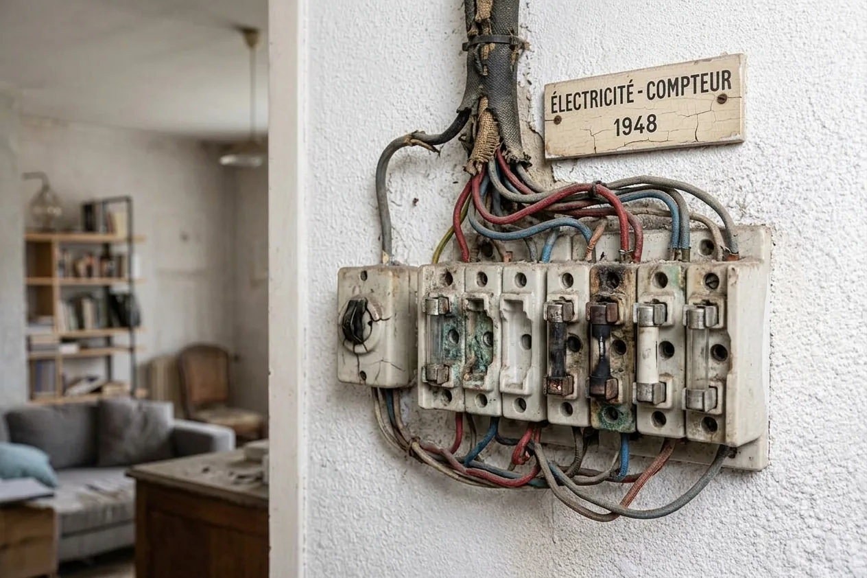 Diagnostic électrique obligatoire à Sète — avant (chantier 1) Diagnostic électrique obligatoire à Sète — avant (chantier 1)